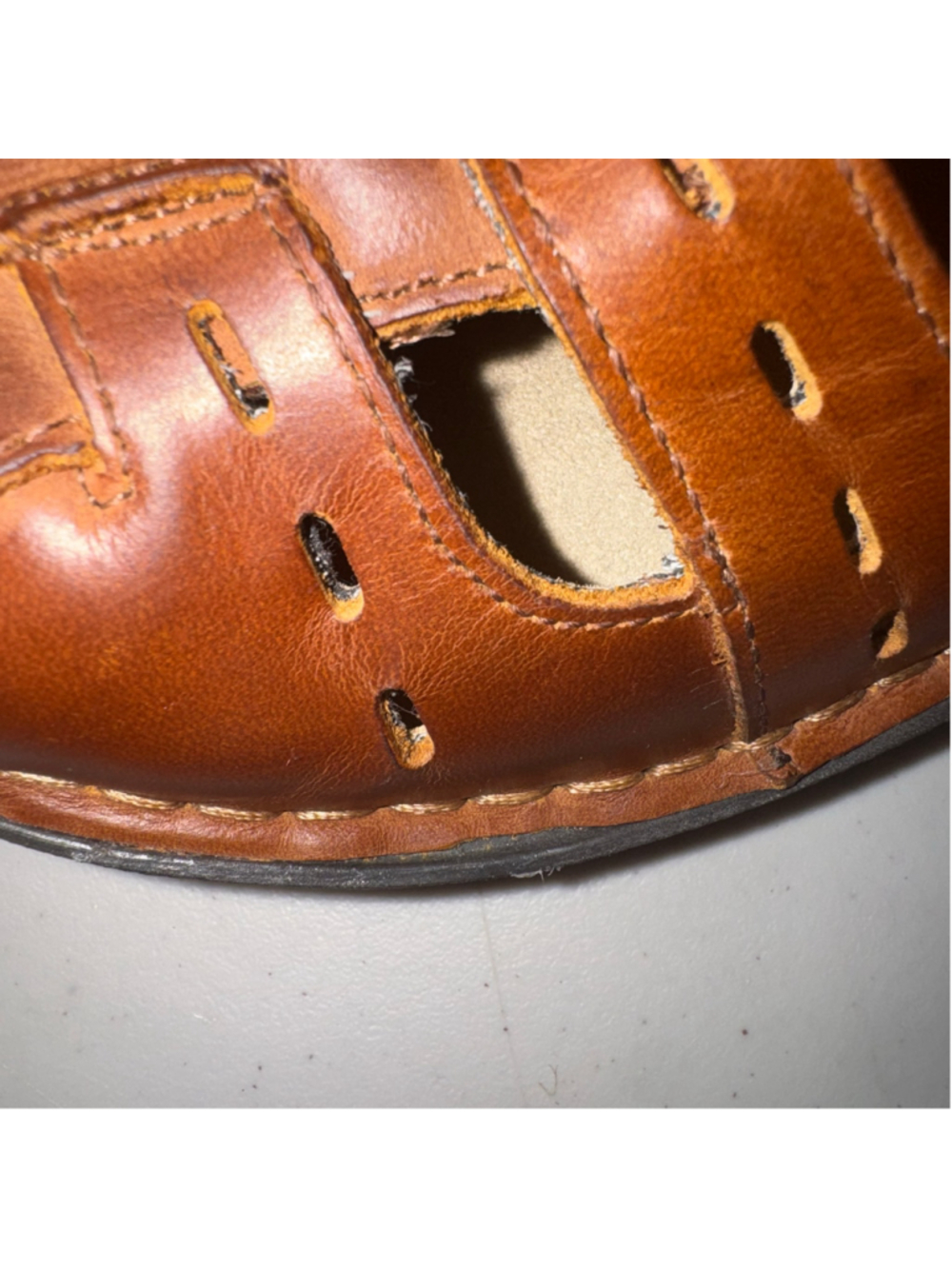 Alegria Pesca Fishermans Sandals in Cognac Leather Casual Comfort Size 10.5-11 - Picture 7 of 8